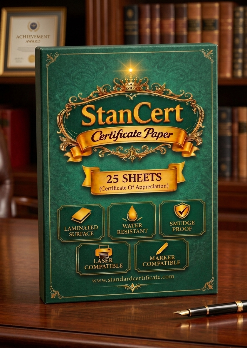 Security Gold Foil Certificate